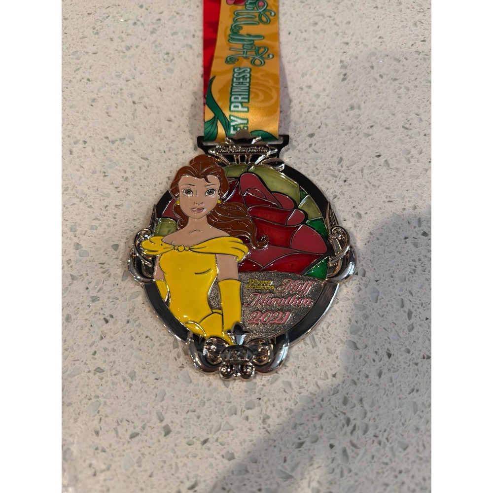 Disney Princess Belle Race Medal Half‎ Marathon 2021 - Picture 2 of 3